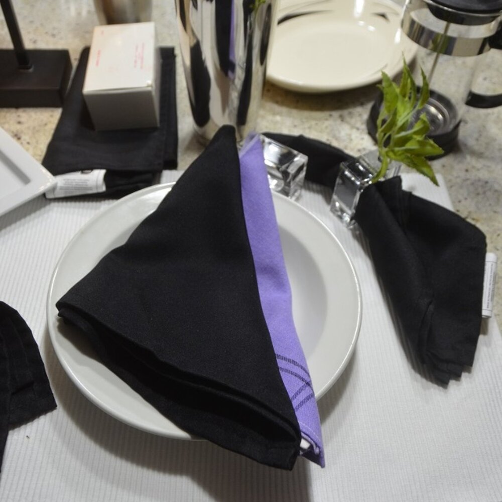 Washable Reusable Reversible Placemats and Napkins for Dinner or Lunch